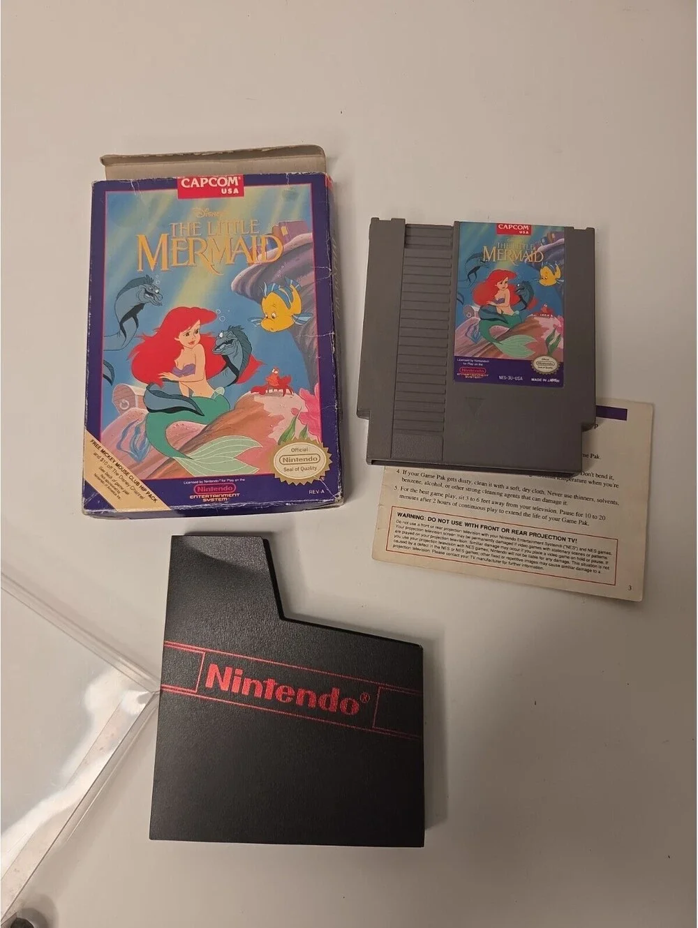 Capcom Disney's The Little Mermaid Nintendo NES CIB Complete w Manual 1991